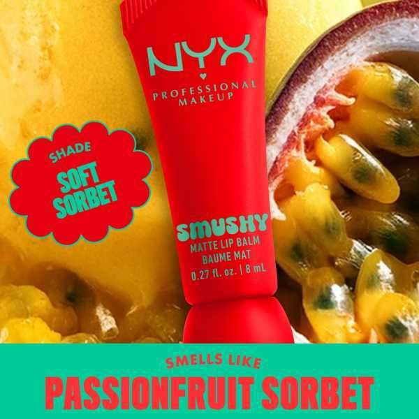 NYX Professional Makeup Smushy Matte Lip Balm Soft Sorbet (British brand)