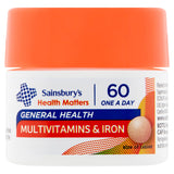 Sainsbury's Health Multivitamins & Iron Tablets 1 a Day x60 GOODS Sainsburys   