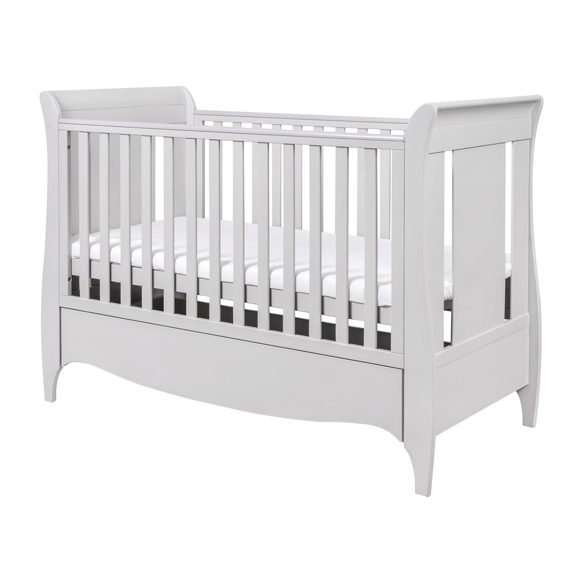 Tutti Bambini Roma Sleigh Cot Bed with Under Bed Drawer - Dove Grey GOODS Boots   