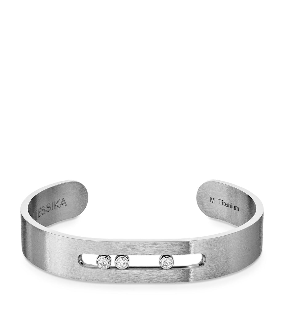 Messika Move Titanium bangle with white diamonds 0.23ct, UK version