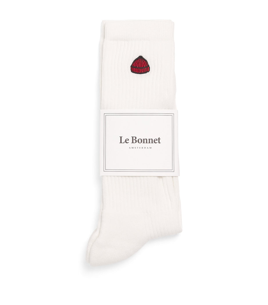 Le Bonnet cotton-blend logo socks, imported from the UK