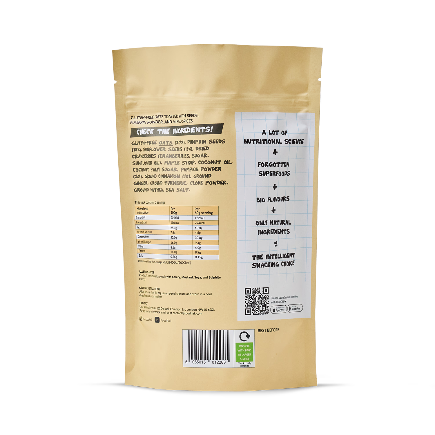 Pumpkin Spice Granola gluten-free oats maple syrup - British product