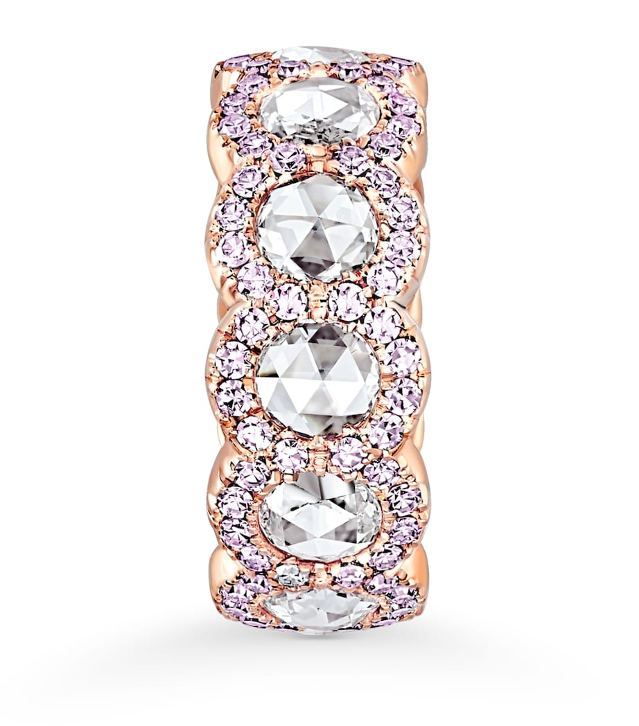 David Morris rose gold pink diamond eternity ring (British brand)