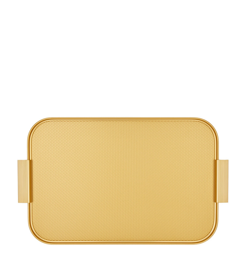 Kaymet Ribbed Serving Tray 46cm made from anodised aluminium, UK version