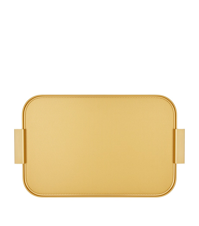 Kaymet Ribbed Serving Tray 46cm made from anodised aluminium, UK version
