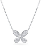 Graff white gold diamond butterfly pendant necklace, imported from the UK