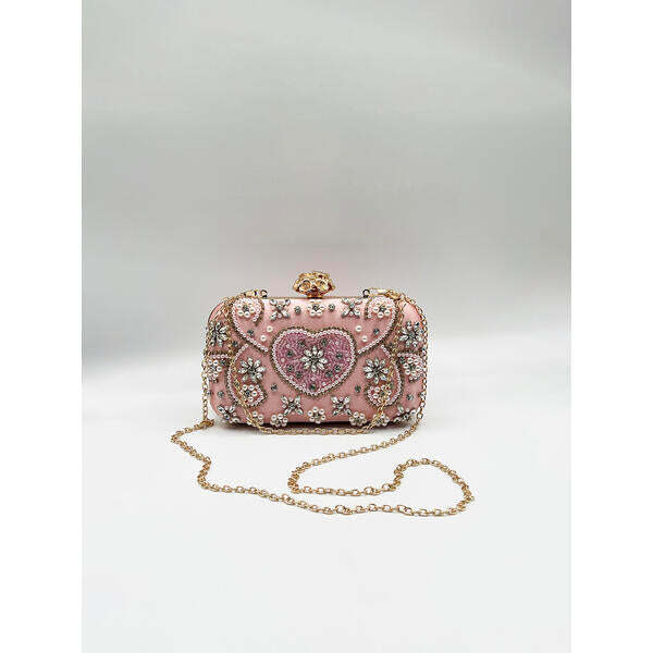 SVNX pink heart clutch bag one size - British product
