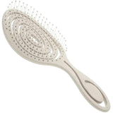 Straw detangling hairbrush with flexible head and soft bristles (British brand)