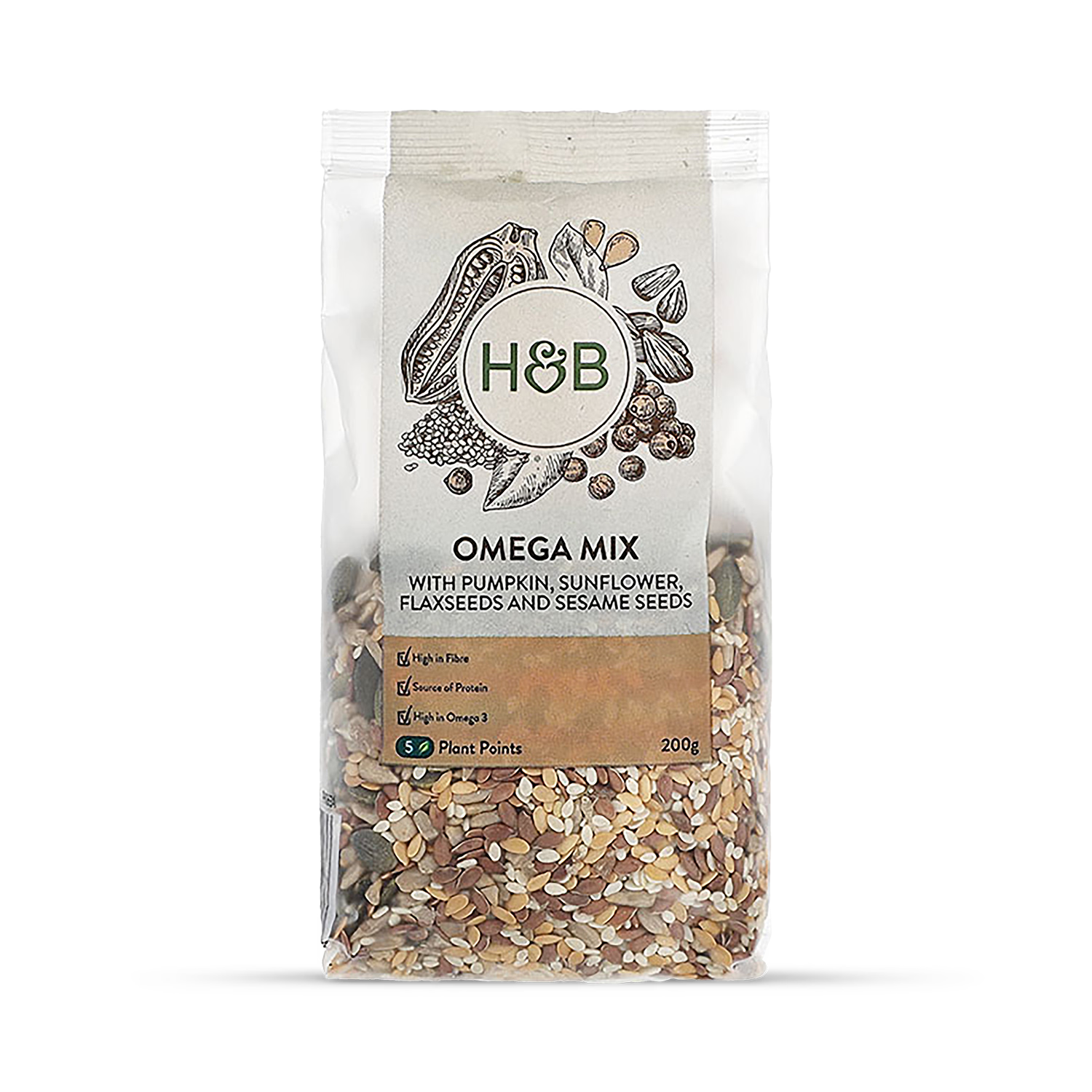 Holland & Barrett Omega Mix Mixed Seeds 200g, UK version