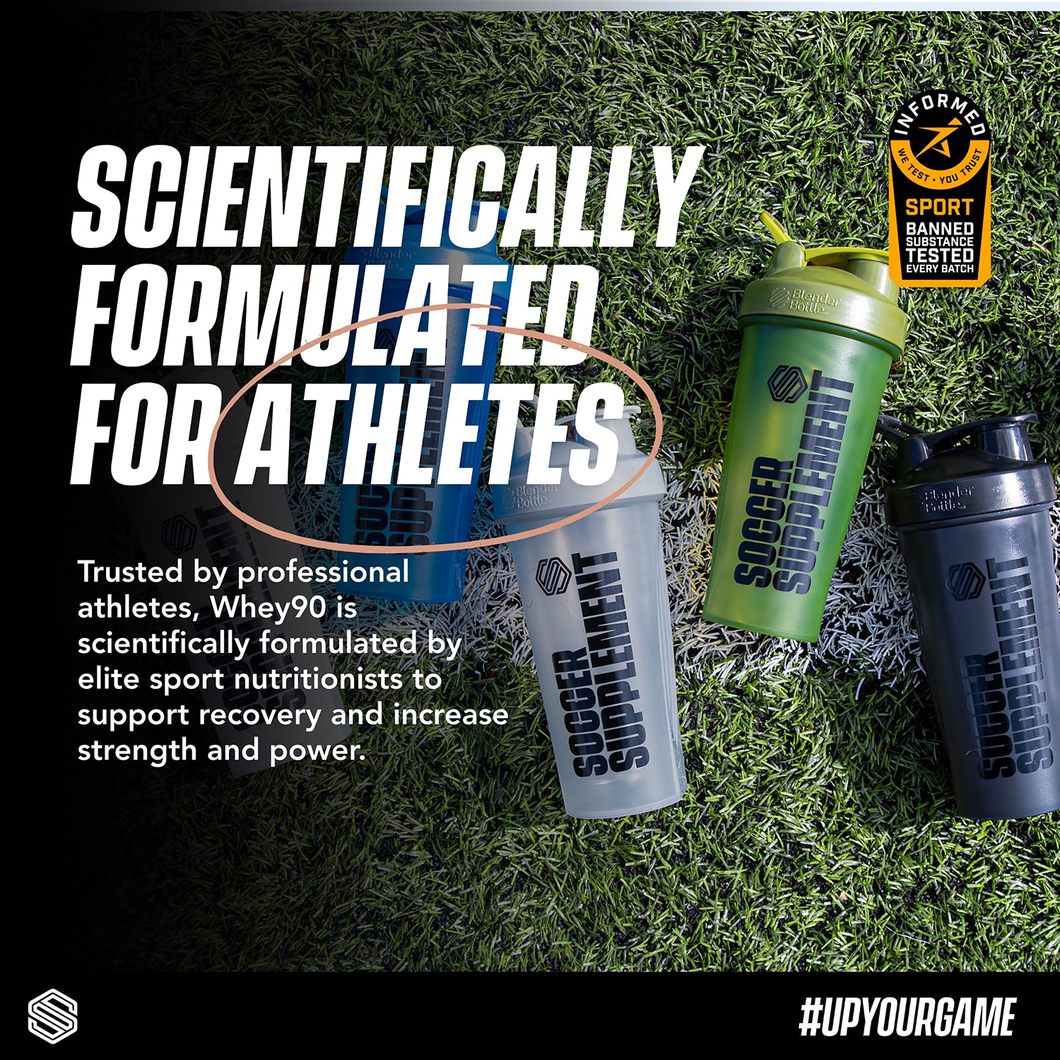 Soccer Supplement Whey90 chocolate whey protein 33 servings (British brand)