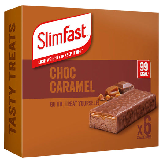 SlimFast Snack Bars Chocolate Caramel Flavour bar x6 25g Energy & hydration Sainsburys   