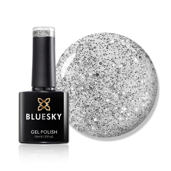 Bluesky gel polish silver glitter explosion - British product