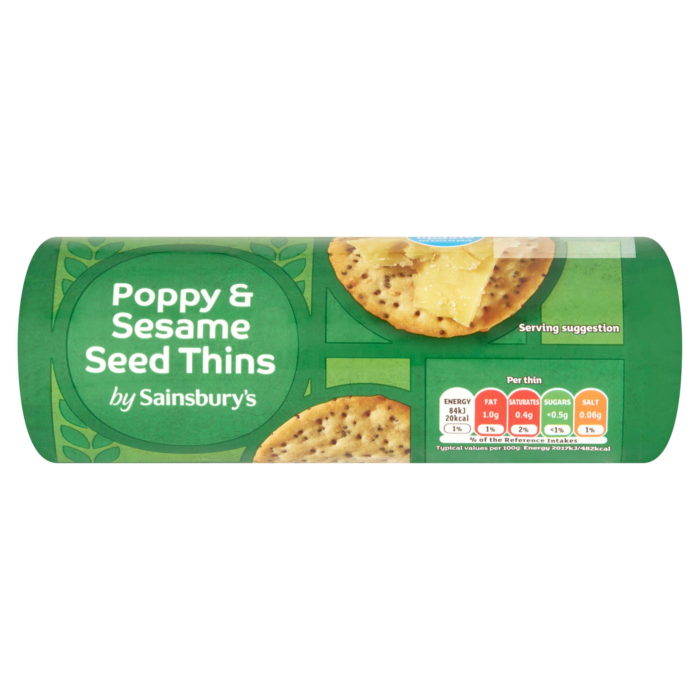 Sainsbury's Poppy & Sesame Biscuit 150g Crackers Sainsburys   