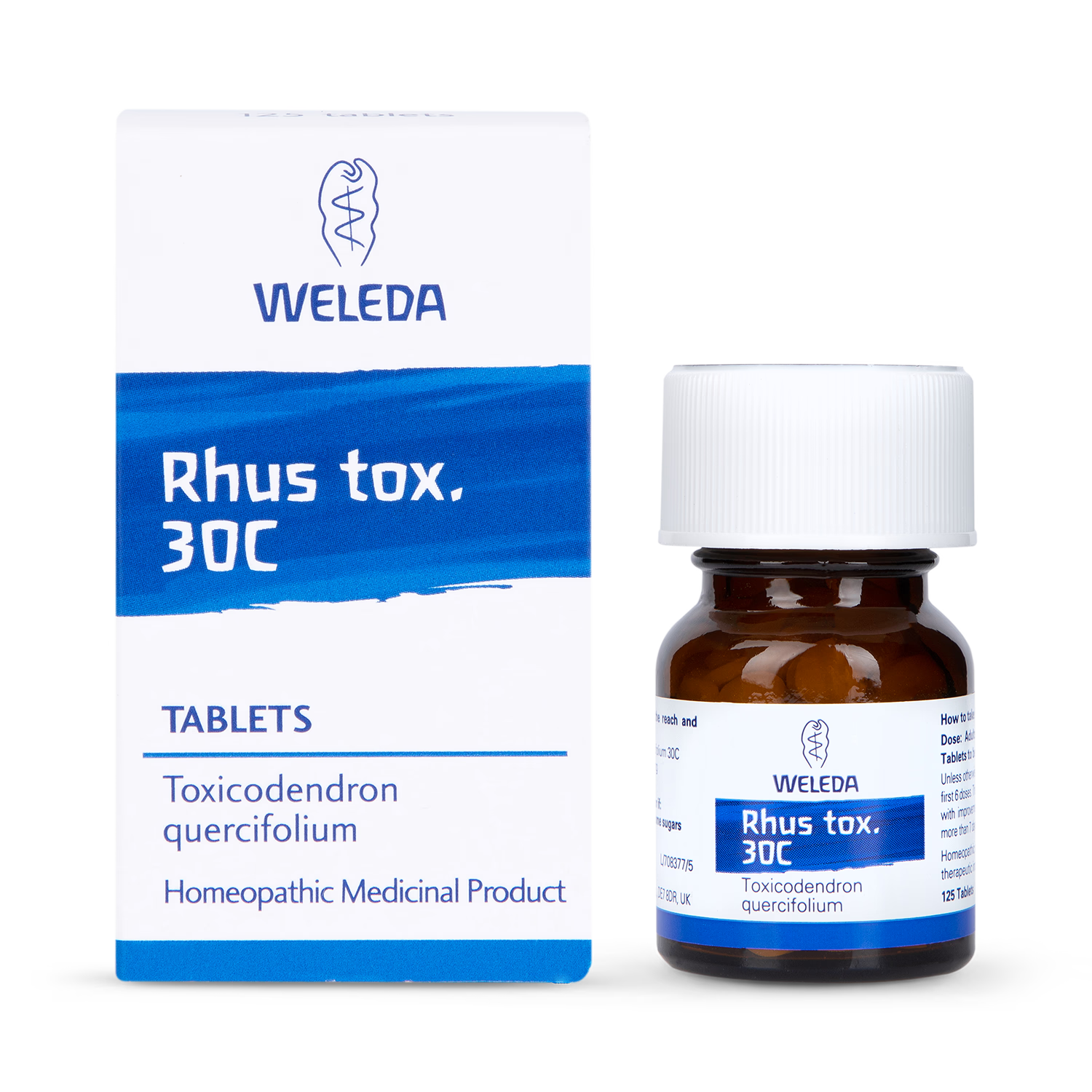 Weleda Rhus Tox homeopathic tablets 125 (British brand)
