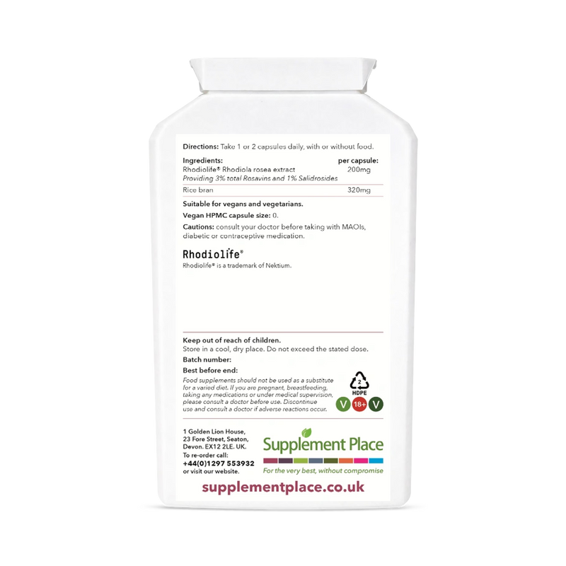 Supplement Place Rhodiola Rosea 200mg 120 capsules - British product