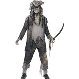 Smiffys Ghost Ship Ghoul costume grey coat trousers hat - British product
