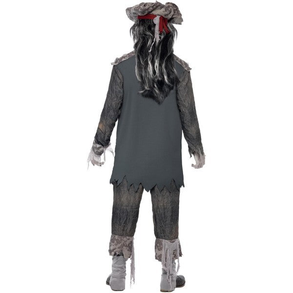 Smiffys Ghost Ship Ghoul costume grey coat trousers hat - British product