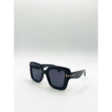 SVNX Bold Square Sunglasses in Black, imported from the UK
