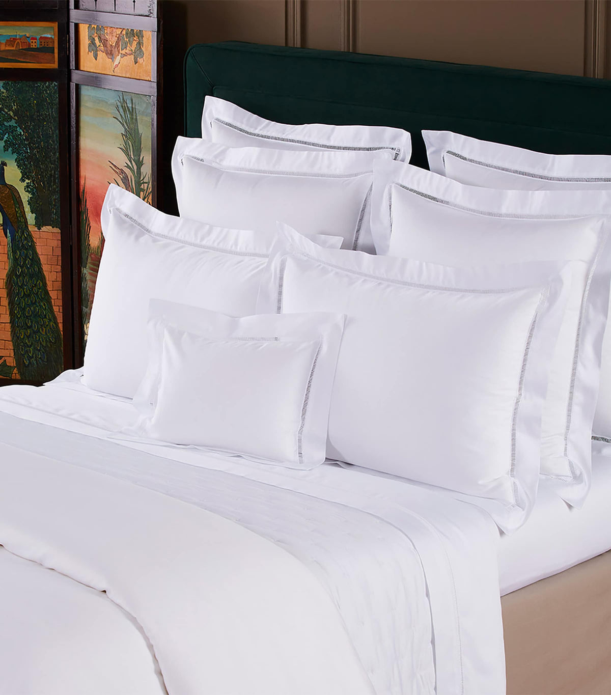Yves Delorme Colisée Blanc Super King flat sheet (British brand)
