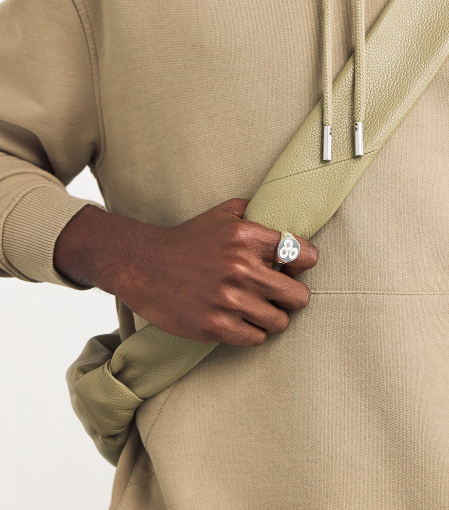 Bleue Burnham Oval Chloroplast Impression signet ring, imported from the UK