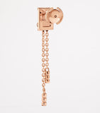 MARLI New York rose gold diamond tassel earrings, imported from the UK