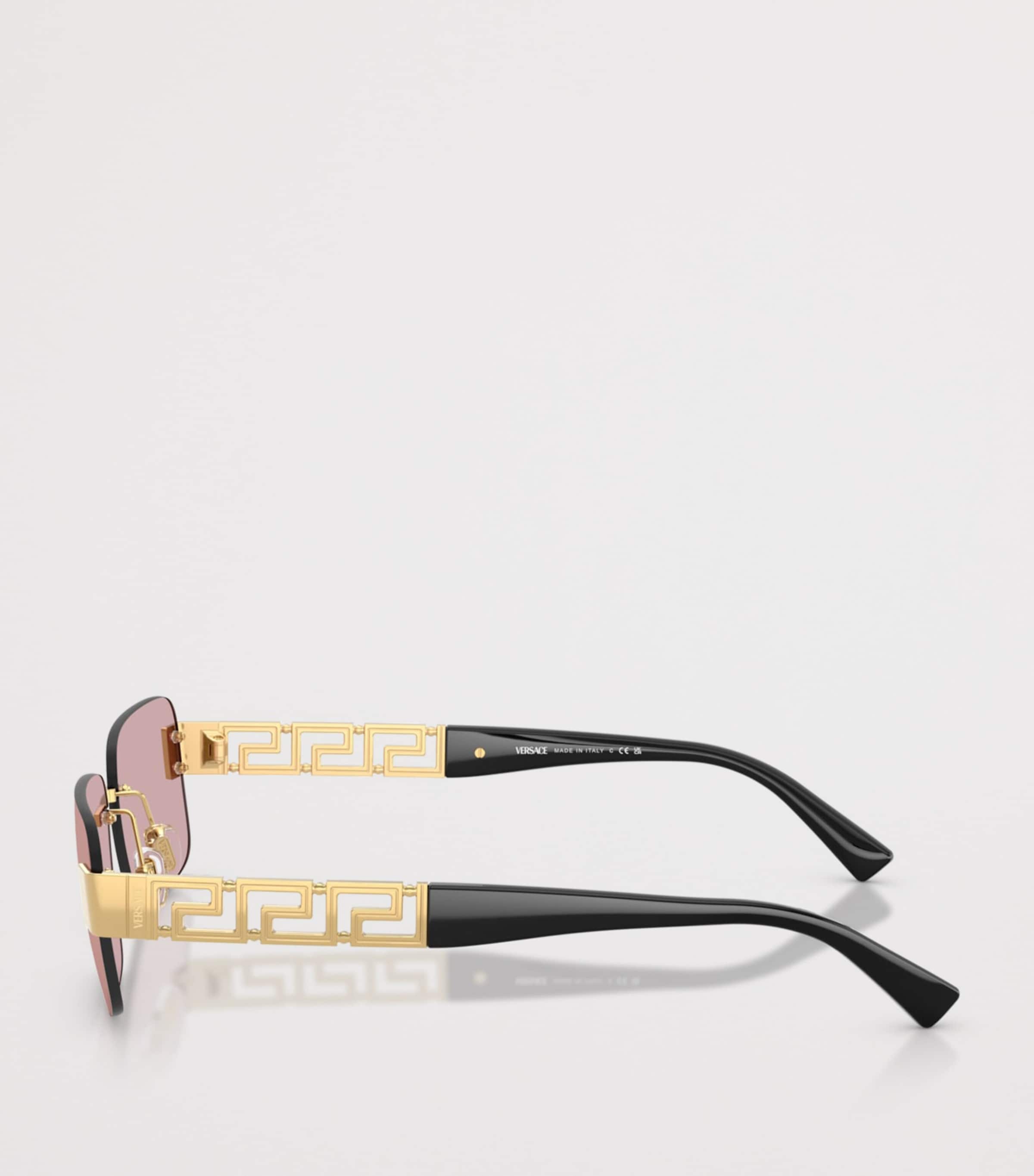 Versace Metal Rectangular Sunglasses Tinted, UK version