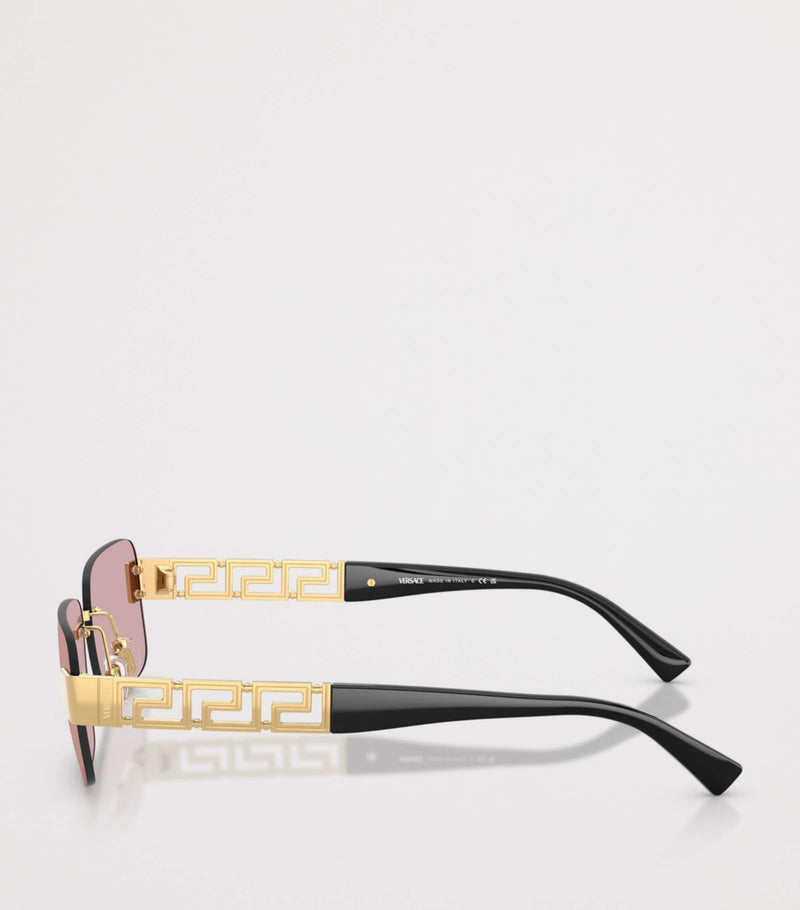 Versace Metal Rectangular Sunglasses Tinted, UK version