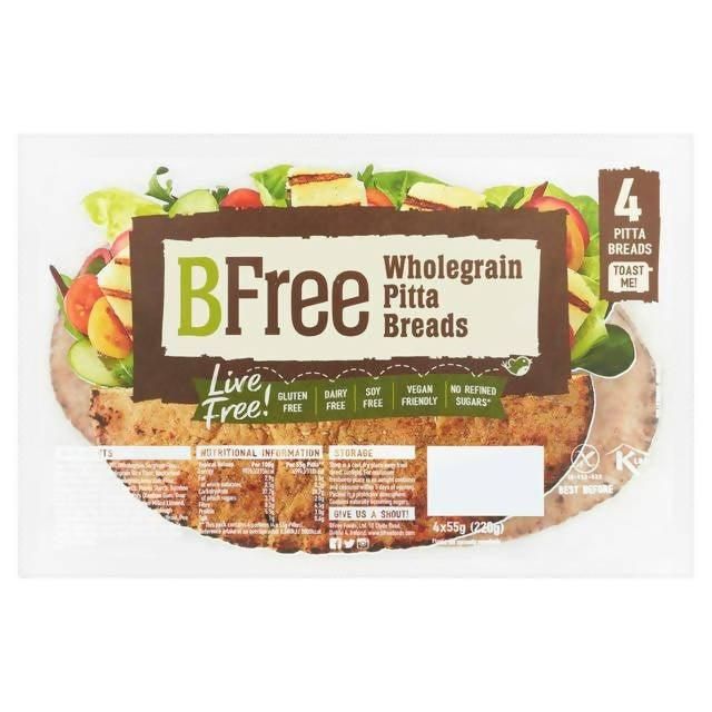 BFree Wholegrain Pitta Breads 4 x 55g