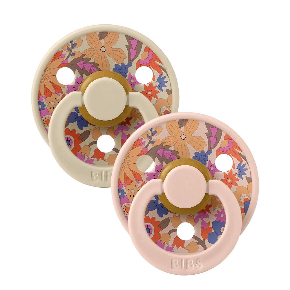 Bibs Liberty June Blossom pacifier 2-pack Size 1, imported from the UK