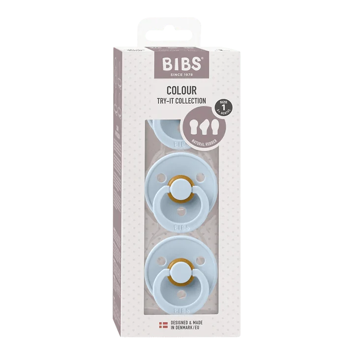 BIBS Try-It Collection pacifiers 3 pack Size 1 - British product