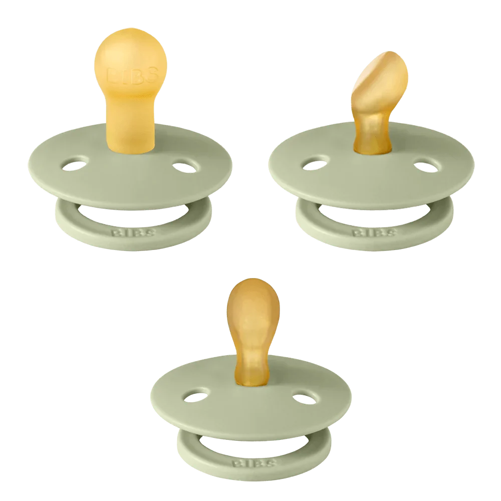 BIBS baby pacifier set Size 1 in Sage, 3 pack (British brand)