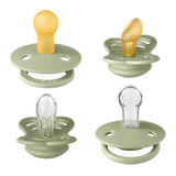 BIBS Try-It pacifier set in Sage Size 1, imported from the UK