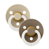 BIBS Glow pacifiers 2 pack Size 1 Vanilla Dark Oak, UK version