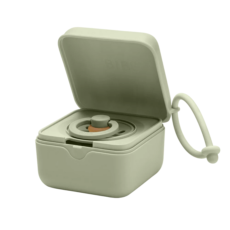 BIBS pacifier box Sage storage and steriliser (British brand)