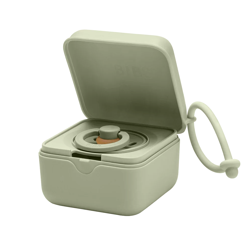 BIBS pacifier box Sage storage and steriliser (British brand)