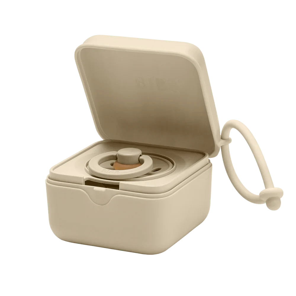 BIBS pacifier storage box in vanilla (British brand)