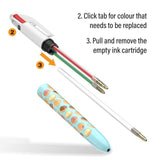 BIC 4 Colours Botanical Retractable Ballpoint Pens Pack of 5   5 per pack