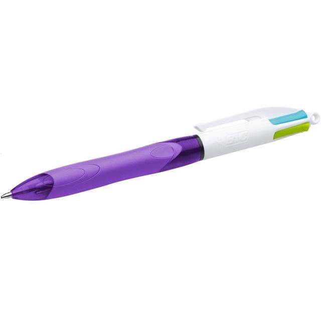 BIC 4 Colours Grip Retractable Ballpoint Pen Single Pack