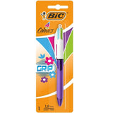 BIC 4 Colours Grip Retractable Ballpoint Pen Single Pack