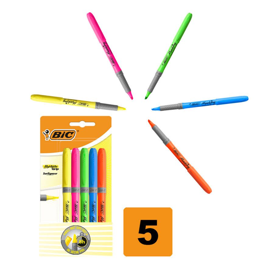 Bic Brite Liner Grip Highlighters