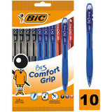 Bic Bu3 Grip Assorted Pens – 10 Pack