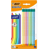 BIC Evolution Stripes with Eraser Pack of 8   8 per pack