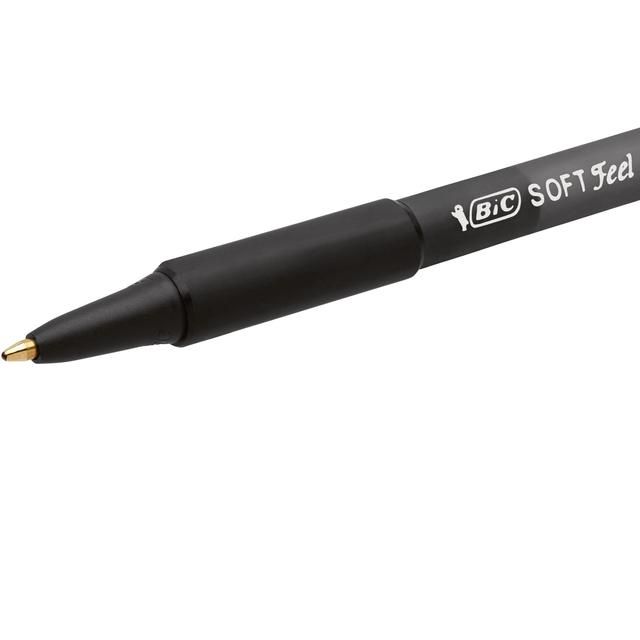 BIC Soft Feel Retractable Ballpoint Pens Black Pack of 5   5 per pack