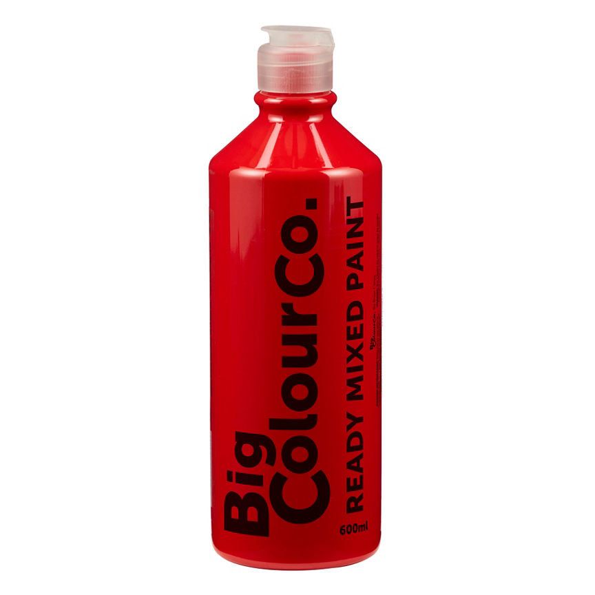 Big Colour Co Red Readymix Paint 600Ml