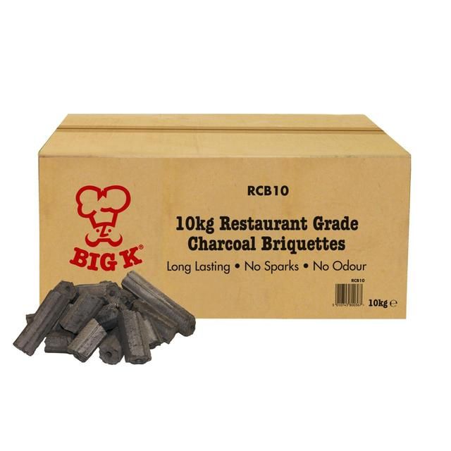 Big K Restaurant Grade Barbecue Charcoal Briquettes SFC 10kg    10kg