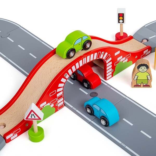 Bigjigs Rail 36 Piece Figure of Eight Roadway Set - McGrocer