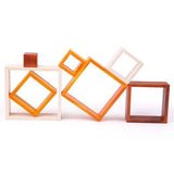 Bigjigs Toys 7 Wooden Stacking Squares