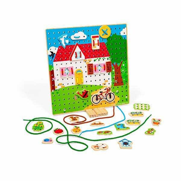 Bigjigs Toys House Lace-A-Shape Toy