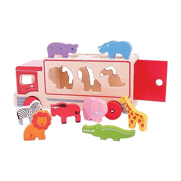 Bigjigs Toys Safari Sorting Lorry Toy