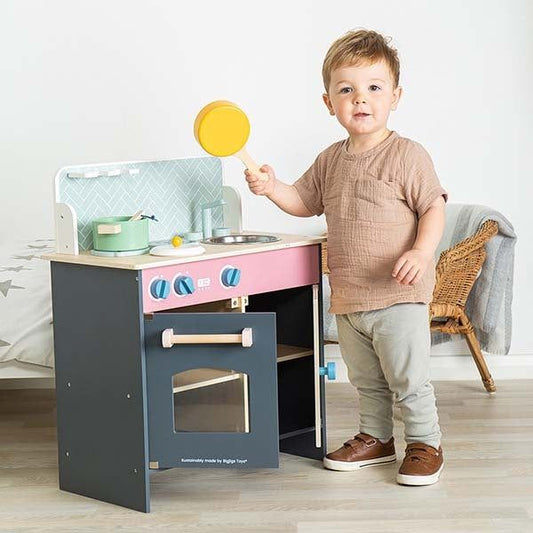 Bigjigs Toys Simply Scandi Wooden Kitchen Playset